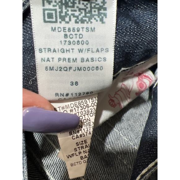 True Religion Mens Distress Straight With Flap Pockets Jeans Blue Size 38 - Picture 11 of 12